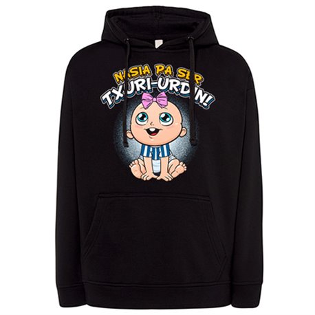Sudadera nacida para ser Txuri Urdin para aficionada al fútbol