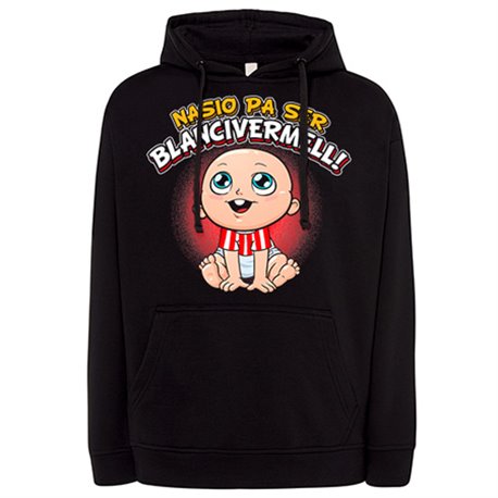 Sudadera nacido para ser Blanc i Vermell para aficionado al fútbol de Girona