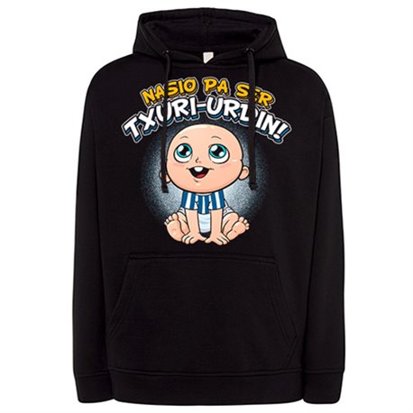 Sudadera nacido para ser Txuri Urdin para aficionado al fútbol