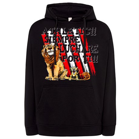 Sudadera para leones con frase Athletic siempre luchare por ti