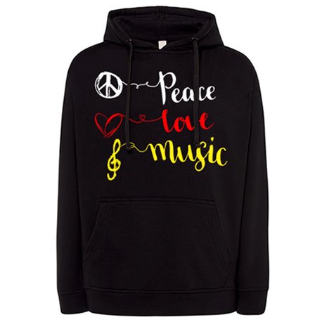 Sudadera Peace Love Music