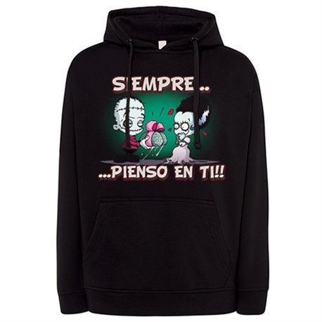 Sudadera Siempre pienso en ti frase amor