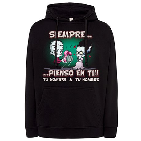 Sudadera siempre pienso en ti personalizable con nombre