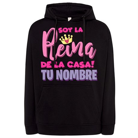 Sudadera soy la reina de la casa personalizable con nombre