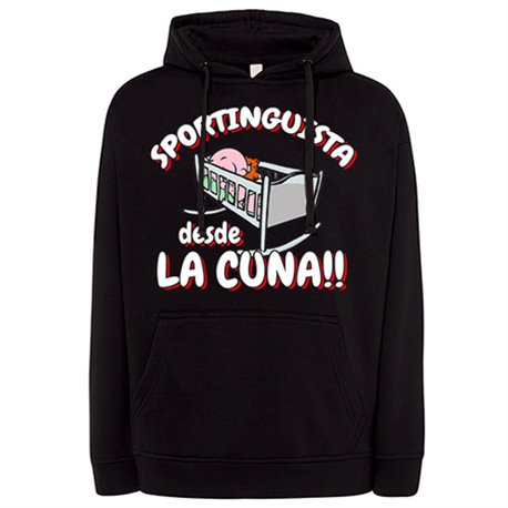 Sudadera Sportinguista desde la cuna para aficionado al fútbol