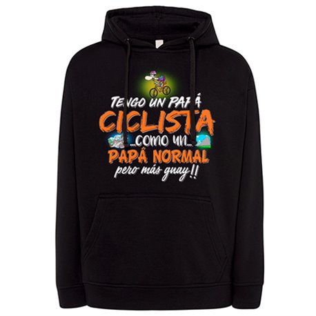Sudadera tengo un papá ciclista como un papá normal pero más guay