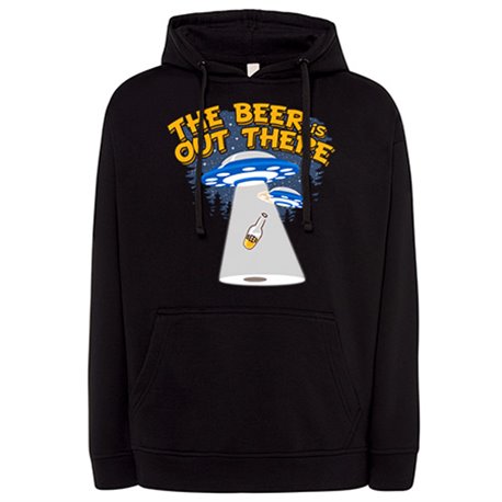 Sudadera The Beer Is Out There friki cervezero
