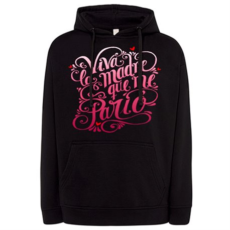 Sudadera Viva la madre que me parió rosa