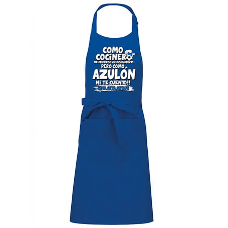 Delantal Getafe cocinero azulón aficionado al fútbol