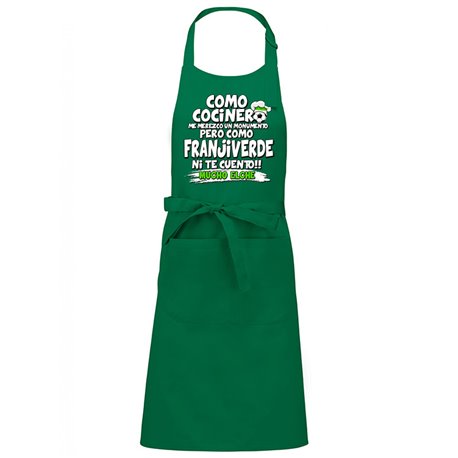 Delantal Elche cocinero franjiverde aficionado al fútbol