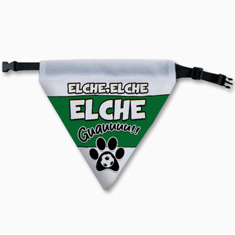 Collar pañuelo para perro del Elche franjiverde aficionado al fútbol