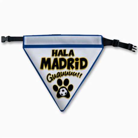 Collar pañuelo para perro ELIMINAR del Madrid merengue aficionado al fútbol