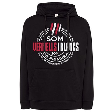 Sudadera Girona de primera 2022 orgull gironí som vermells i blancs para aficionados al fútbol y al básquet