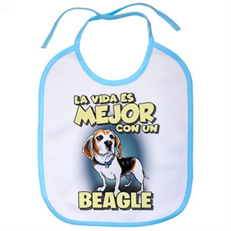 Babero la vida es mejor con un perro de raza Beagle