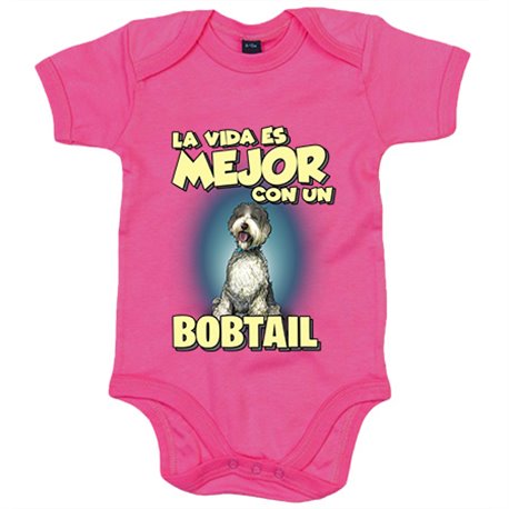 Body bebé la vida es mejor con un perro de raza Bobtail