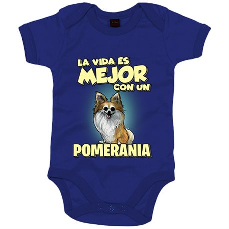Body bebé la vida es mejor con un perro de raza Pomerania