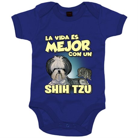 Body bebé la vida es mejor con un perro de raza Shih Tzu