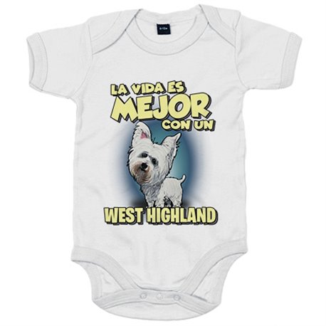 Body bebé la vida es mejor con un perro de raza West Highland
