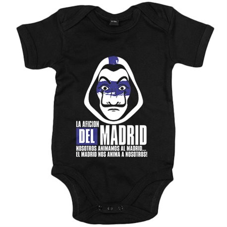 Body bebé para futbolero aficionado del madrid