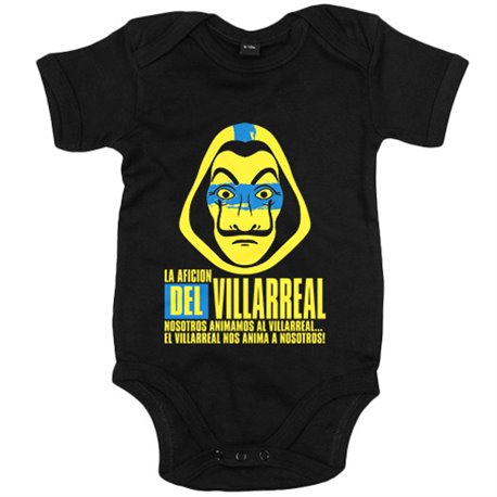 Body bebé para futbolero aficionado del villarreal