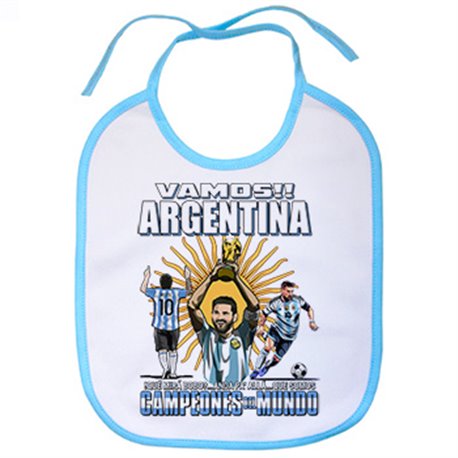 Babero Argentina campeona del Mundo para aficionado al fútbol que miras bobo somos Campeones del Mundo