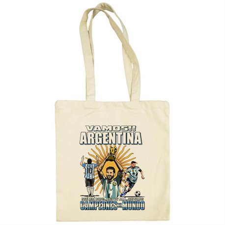Bolsa de tela Argentina campeona del Mundo para aficionado al fútbol que miras bobo somos Campeones del Mundo