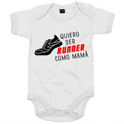 Body bebé Quiero ser runner como mamá