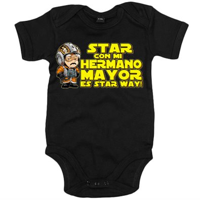 Body bebé Star Wars Star con mi hermano es Star Way piloto rebelde