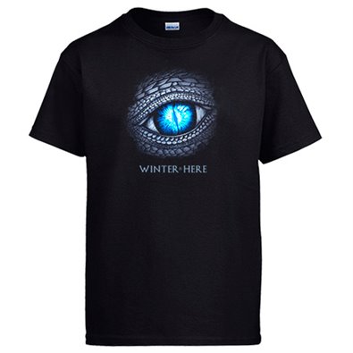 Camiseta Juego de Tronos dragón ojo azul Winter Is Here