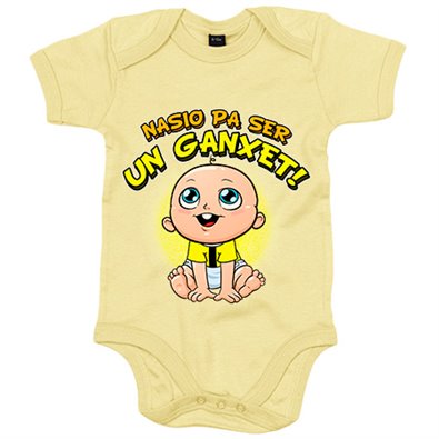 Body bebé nacido para ser Ganxet para aficionado al fútbol de Reus
