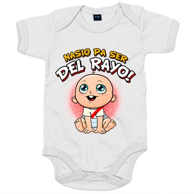 Body bebé nacido para ser del Rayo para aficionado al fútbol de Vallecas