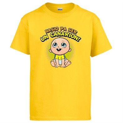 Camiseta nacido para ser Un Canarión para aficionado al fútbol de Las Palmas