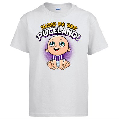 Camiseta nacido para ser Pucelano para aficionado al fútbol de Valladolid