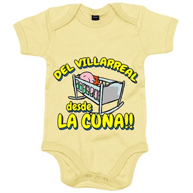 Body bebé del Villarreal desde la cuna para aficionado al fútbol