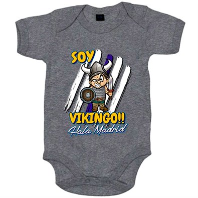 Body bebé soy Vikingo Hala Madrid merengue