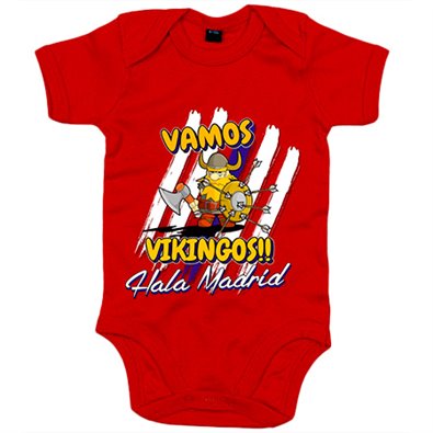 Body bebé vamos Vikingos Madrid fútbol merengues