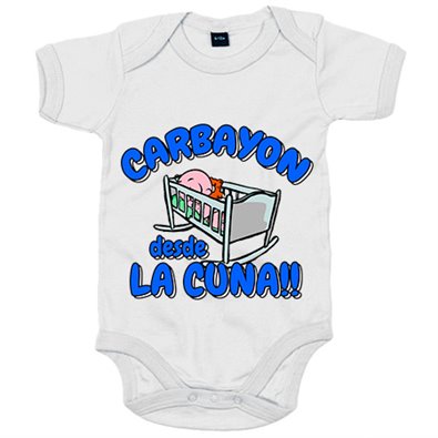 Body bebé Carbayón desde la cuna para aficionado al fútbol