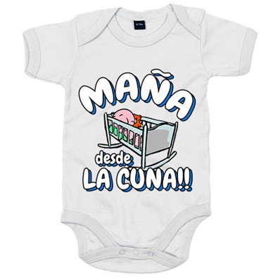 Body bebé Maña desde la cuna para aficionado al fútbol