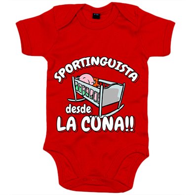 Body bebé Sportinguista desde la cuna para aficionado al fútbol
