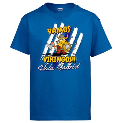 Camiseta vamos Vikingos Madrid fútbol merengues