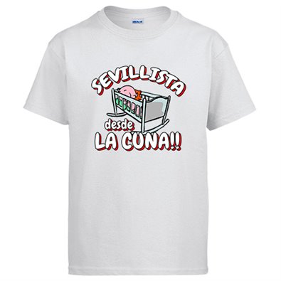 Camiseta Sevillista desde la cuna para aficionado al fútbol