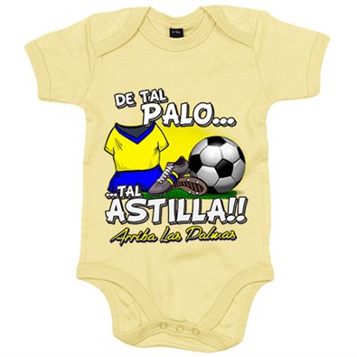 Body bebé De tal palo tal astilla de Las Palmas para aficionado al fútbol
