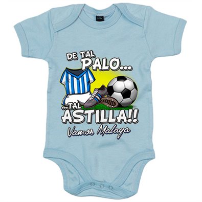 Body bebé de tal palo tal astilla de Málaga para aficionado al fútbol