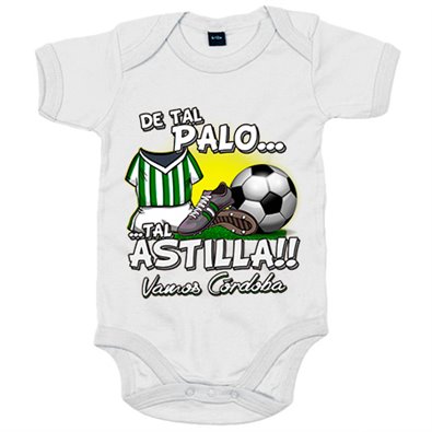 Body bebé de tal palo tal astilla de Córdoba para aficionado al fútbol