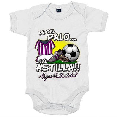 Body bebé de tal palo tal astilla de Valladolid para aficionado al fútbol