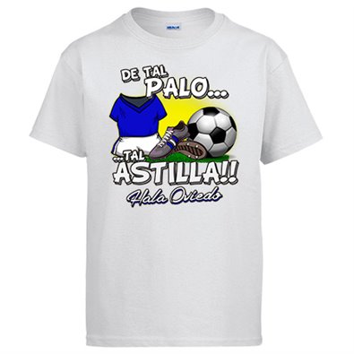 Camiseta de tal palo tal astilla de Oviedo para aficionado al fútbol