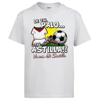 Camiseta de tal palo tal astilla de Sevilla para aficionado al fútbol