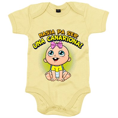 Body bebé nacida para ser una Canariona para aficionada al fútbol de Las Palmas