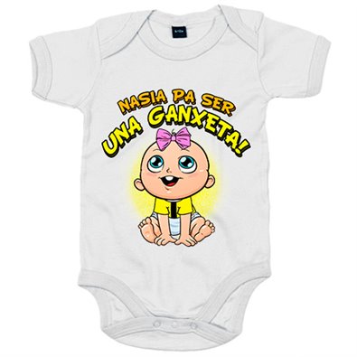 Body bebé nacida para ser una Ganxeta para aficionada al fútbol de Reus