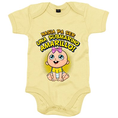 Body bebé nacida para ser una Submarino Amarillo para aficionado al fútbol de Cádiz
